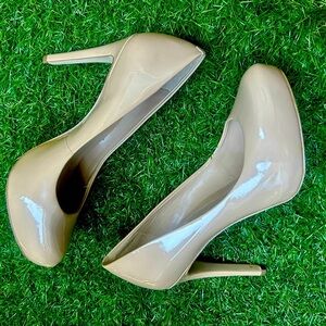 BCBGeneration Nude Patent Pump Heels